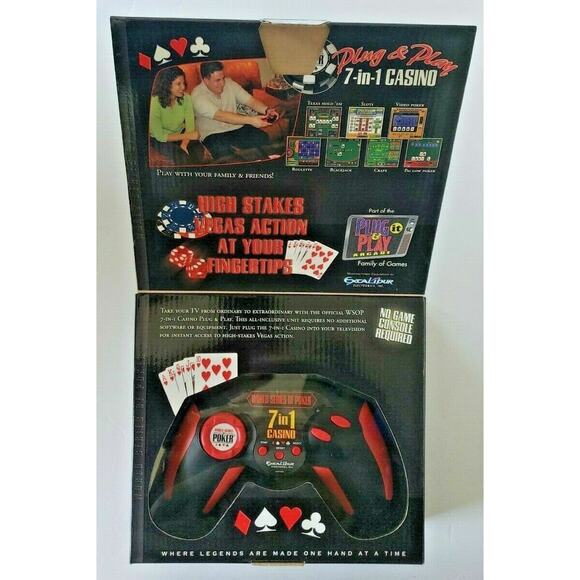 World Series of Poker Plug and Play 7-in-1 Casino by Excalibur New Package SH5 - Picture 1 of 6